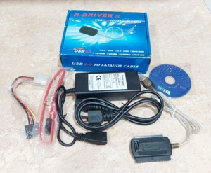 R-Driver III 3 USB 2.0 To SATA IDE Cable 2.5" HDD 3.5" CD DVD DRIVES W/ AC POWER - Picture 1 of 3