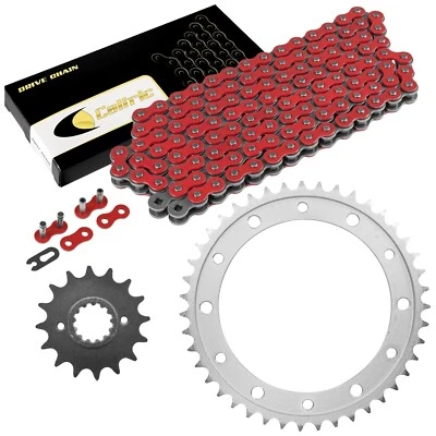 Kit de cadena de transmisión y piñón rojo para Honda VFR800 VFR800A Interceptor 800 ABS Foto 1 de 4