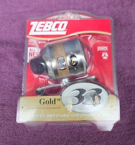 Vintage NOS Zebco 33 Gold Fishing Reel NIP 33GoldB - Picture 1 of 7