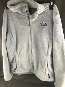 The North Face Jacket Womens Large Blue Fuzzy Fleece Zip Up - RARE - Picture 1 of 19