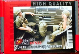 hobby fan 1/35 U.S Army Gun Truck crew Sitting VIETNAM War 2 figures - Picture 1 of 2