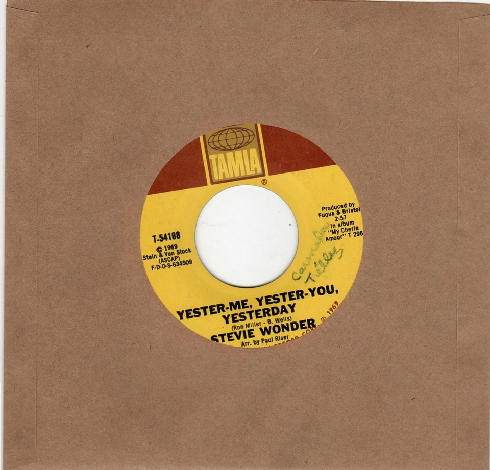 Stevie Wonder-Yester-Me, Yester-You, Yesterday (VG+) - Image 1 of 1