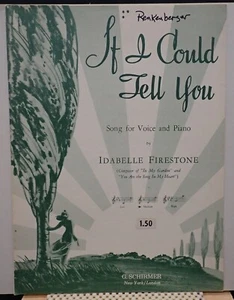 If I Could Tell You - Idabelle Firestone - Partituras 1942 - Imagen 1 de 3