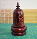 Vintage Red Glazed - Hand-Carved Snuff Bottle/ Toothpick Holder Box with Lid