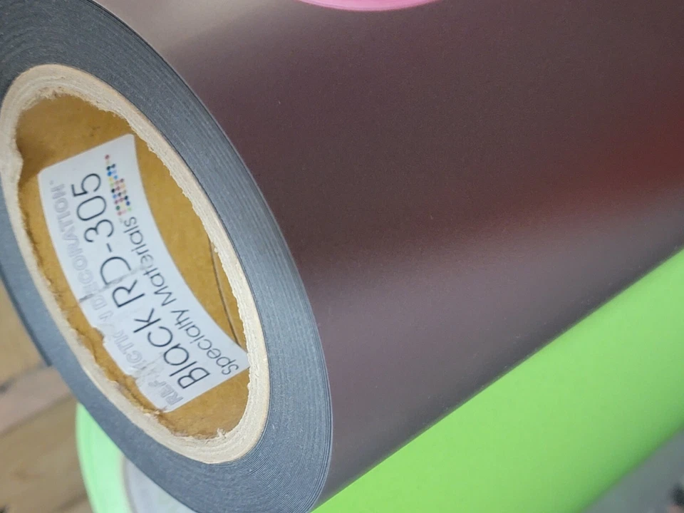 Black reflective HTV heat transfer vinyl 12x20 - Image 1 of 2