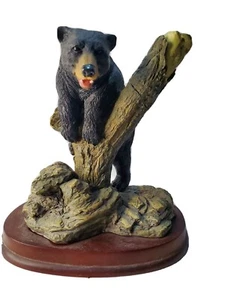 Bear Leaning In Tree Figurine - Picture 1 of 7
