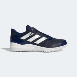MENS ADIDAS ADIZERO AFTERBURNER 8 TURF BASEBALL H00967 NAVY BLUE / WHITE SZ 11.5 - Picture 1 of 8