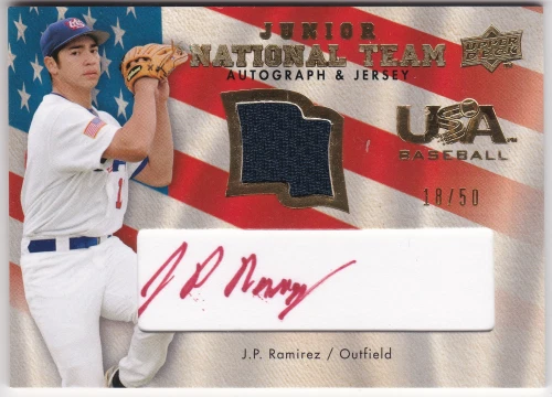 2008 Upper Deck USA Junior National Team Auto Red #JR J.P. Ramirez Auto /50 - NM - Image 1 of 1