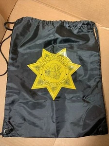 HAWAII LAW APFORCEMENT ASSOCIATION - Bolso Mochila con Correa de Nailon con Logotipo Negro - Imagen 1 de 5