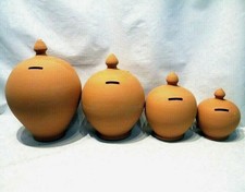 Salvadanaio in Terracotta Varie Grandezze Rifinito a Mano in Italia