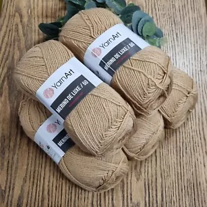5 x 100g, 50% Merino double knitting yarn YarnArt Merino De Luxe, beige 511 - Picture 1 of 3