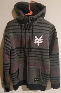 Zoo York anthrazitgrau gestreift Hoodie Jacke Jungen Größe selten Medium - Bild 1 von 12