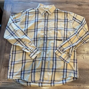 Camicia manica lunga con bottoni Cinch L marrone blu a quadri western cowboy - Foto 1 di 6