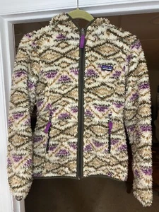 Patagonia Retro X High Pile Tribal Aztec Fleece Hooded Jacket Size XS - RARE - Picture 1 of 13
