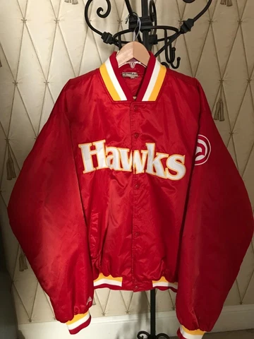 Vintage NBA Hardwood Classics Atlanta Hawks Bomber Jacket - XL Cover