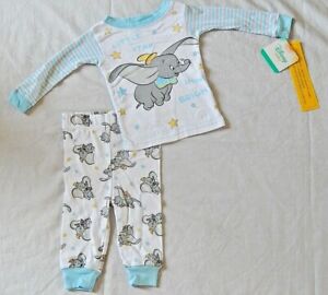 Dumbo Pajamas Baby Boys Size 18 Months New Blue Sleep Set Outfit Disney Movie