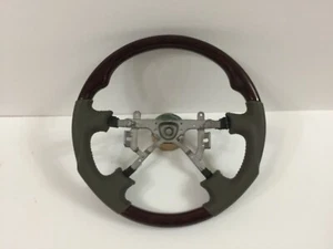 Wooden Steering Wheel Beige Leather SPORT Type For 98-02 Land Cruiser FJ100 - Imagen 1 de 6