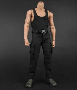 1/6 Male Black Vest Pants Combat Clothes Model for 12" Soldier Figure BJD Dolls - Picture 1 of 9