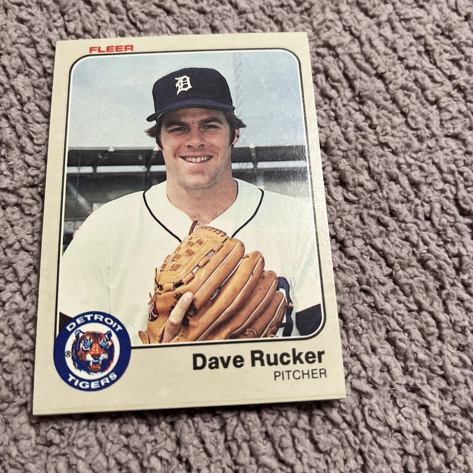 1983 Fleer Baseball Card #341 Dave Rucker Detroit Tigers - Image 1 of 1