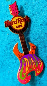 CLEVELAND PEACE GUITAR GLOBAL SERIES 2007 *GROOVY* Hard Rock Cafe PIN LE - Picture 1 of 1