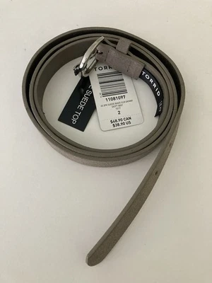 Nuevo con etiquetas Cinturón Fino Torrid Beige Gamuza Genuina Talla 2 Foto 1 de 4