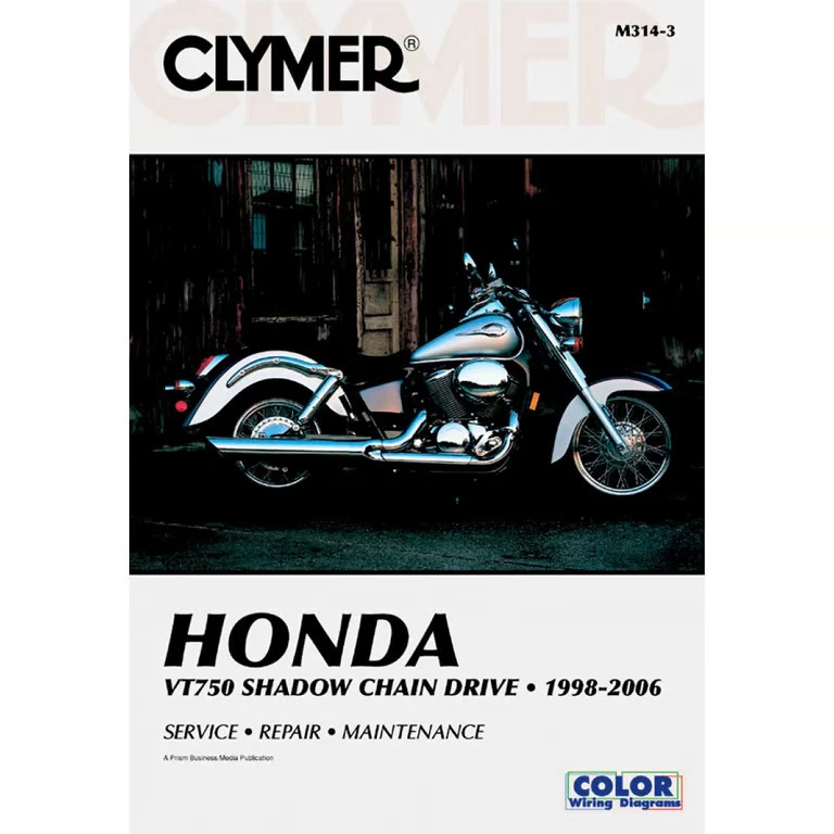 Manual de reparación Clymer Honda VT750 Shadow Chain Drive 1998-2006 M314-3 70-0314 Foto 1 de 4