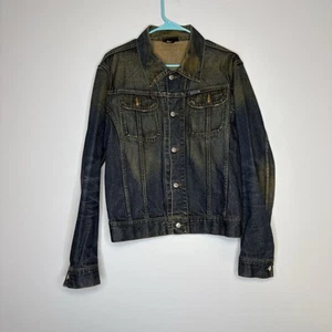 Giacca camionista diesel vintage Y2K archivio jeans denim anni 90 street style taglia M sbiadita - Foto 1 di 7