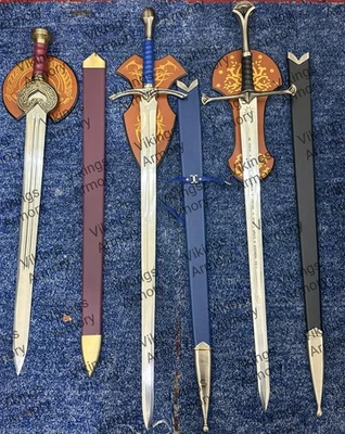 Narsil Sword, Glamdring Sword, Herugrim Sword LOTR Replica With Scabbards&Stands - image 1 of 4