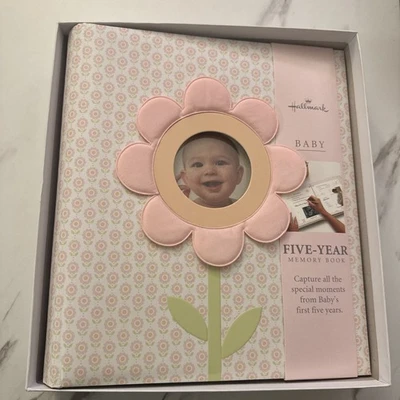 Новая открытая коробка 5 лет книга памяти ребенка альбом рождения до 5 лет девочка розовый клеймо - Изображение 1 из 4