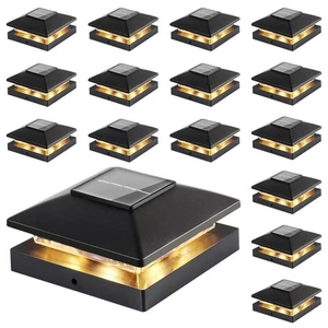 Outdoor Waterproof Solar Powered Deck Fence Lights for 4 in x 4 in Posts (16-Pk) - Picture 1 of 1