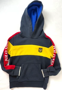 Polo Ralph Lauren Youth Hoodie Size 6 Color Block Multicolor Sweatshirt Hoodie - Picture 1 of 8