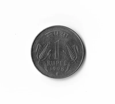 1998 India - 1 Rupee - 663 - Stainless Steel - 4.8g - Image 1 of 2