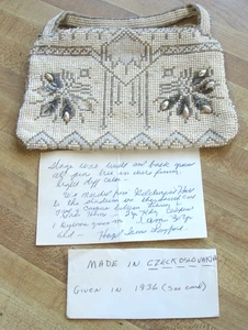 Vintage Czechoslovakia beaded Purse 1936 - Picture 1 of 3