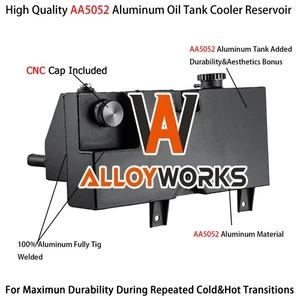 Black Coolant Reservoir Overflow Tank For Peterbilt 337 340 Kenworth T880 W900 - Picture 1 of 8