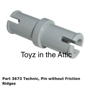 Lego 4x 3673 Light Gray Technic, Pin without Friction Ridges Unitron 1793 - Picture 1 of 1