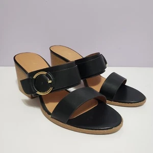 Zapato de vestir QUPID negro sin cordones con hebilla en tono dorado para mujer talla 10 - Imagen 1 de 10