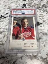 2002 Upper Deck #92 Henrik Zetterberg Rookie Images Auto PSA/DNA AUTHENTIC