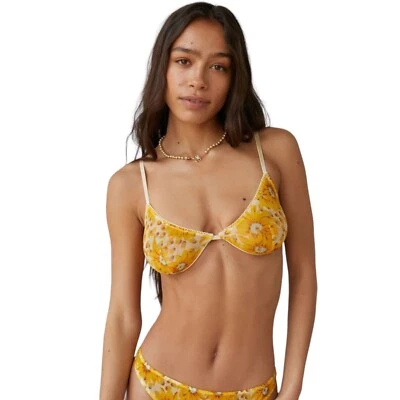 Sutiã Urban Outfitters Out from Under Carly Girl Sun Yellow Crush Demi tamanho 32 B - Imagem 1 de 3