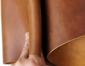 WB-47 FULL GRAIN Leather  SQUARE CUT Tooling/Workshop 5/6 OZ TABOCCO/COGNAC - Picture 1 of 3