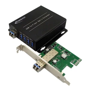 Ranura PCI-E a concentrador USB 3.0 sobre extensor de fibra óptica 820 pies, velocidad superior 5 Gbps - Imagen 1 de 8