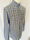 JACK WILLS Mens Blue Checked Cotton Designer Shirt Sz L Retro Shirt Preppy Shirt