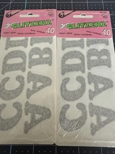 Wrights Glitters Iron On Silver Letters 2 Packs - Picture 1 of 4