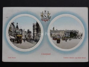Merseyside: Liverpool - Lord Steet & Central Station and Bold Street c1908 - Picture 1 of 1