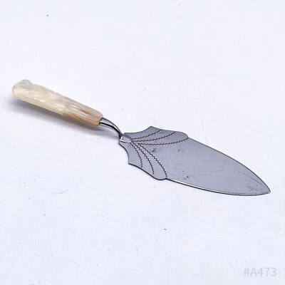 Art déco Tortenheber versilbert mit Perlmutt-Griff Weiß | 24cm Länge - Bild 1 von 4