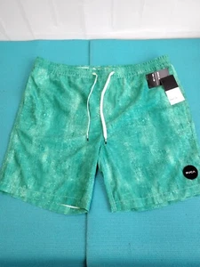 RVCA Men's Waxer Volley Board Shorts Surf Swim Green Mint Size XXL New - Picture 1 of 9