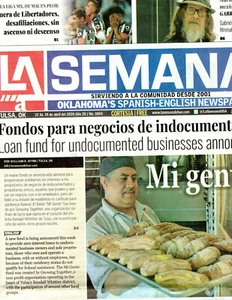 La Semana Oklahoma's Spanish-English Newspaper April 22-28 2020 Gabriel Retes - Picture 1 of 1