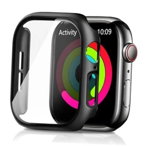 2 Pack Case for Apple Watch Screen Protector, Hard 42mm-Series 10 Black/Black - Picture 1 of 8