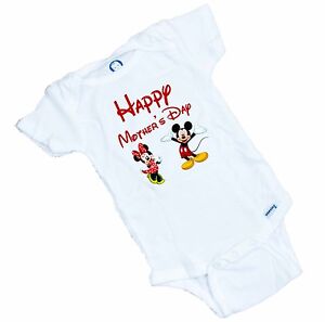 Happy Mothers Day With a Disney Theme Onesie / Romper or Tee Shirt FREE SHIPPING