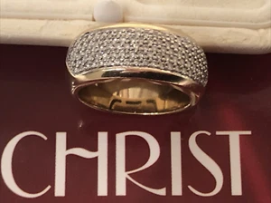 CHRIST Diamond massiver funkelnder Ring 585 Gelbgold 15,1g Gr.58 Christ Ringetui - Bild 1 von 15