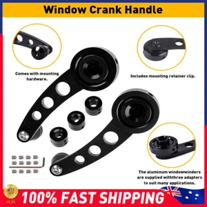 2x Aluminum Manual Billet Car Window Crank Handle Winder Lever Kit Universal - Picture 1 of 13